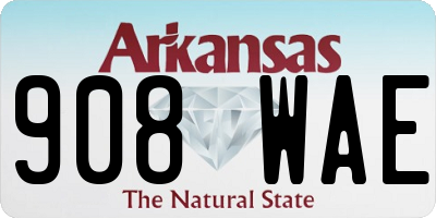 AR license plate 908WAE