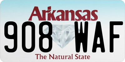AR license plate 908WAF