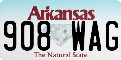 AR license plate 908WAG