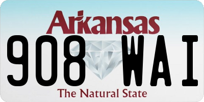AR license plate 908WAI