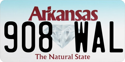 AR license plate 908WAL