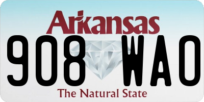 AR license plate 908WAO