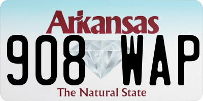 AR license plate 908WAP