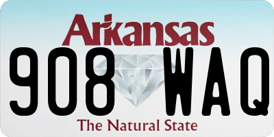 AR license plate 908WAQ