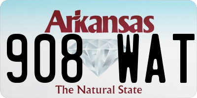 AR license plate 908WAT