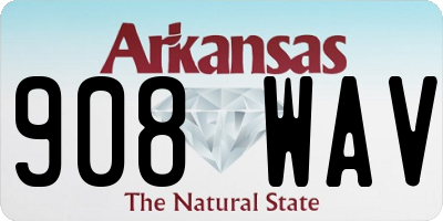 AR license plate 908WAV