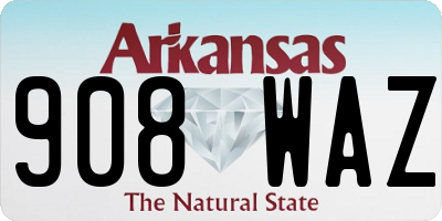 AR license plate 908WAZ
