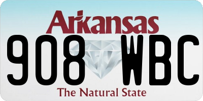 AR license plate 908WBC