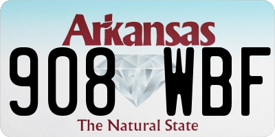 AR license plate 908WBF