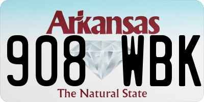 AR license plate 908WBK