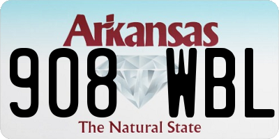 AR license plate 908WBL