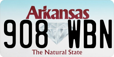AR license plate 908WBN