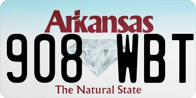 AR license plate 908WBT