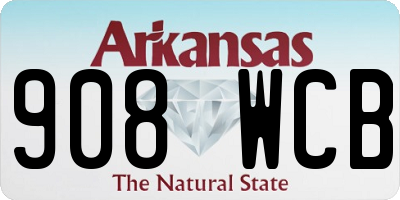 AR license plate 908WCB