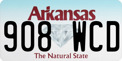 AR license plate 908WCD