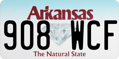 AR license plate 908WCF