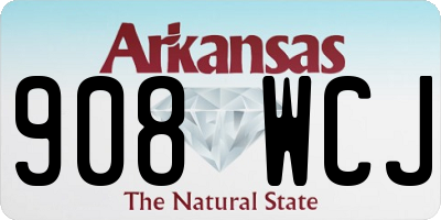 AR license plate 908WCJ