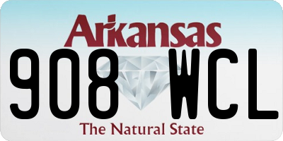 AR license plate 908WCL