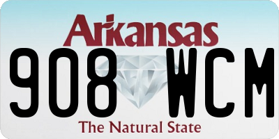 AR license plate 908WCM