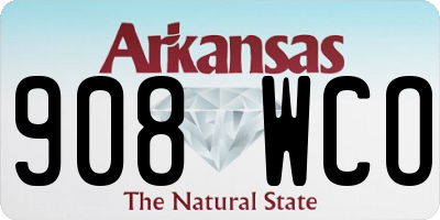 AR license plate 908WCO