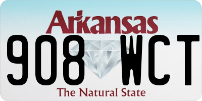 AR license plate 908WCT