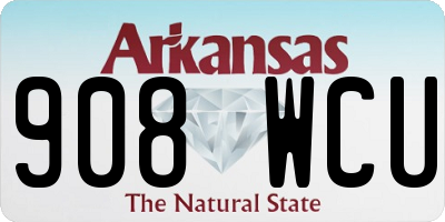 AR license plate 908WCU