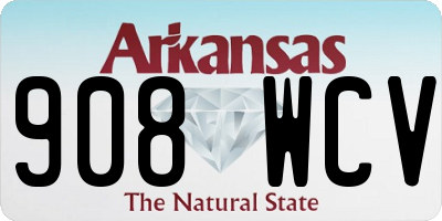 AR license plate 908WCV