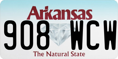 AR license plate 908WCW