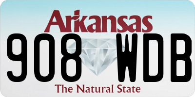 AR license plate 908WDB