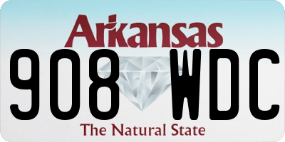AR license plate 908WDC