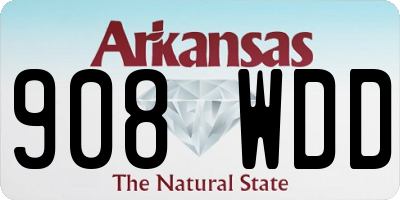 AR license plate 908WDD