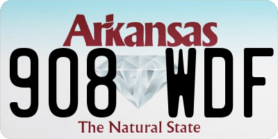 AR license plate 908WDF