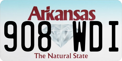 AR license plate 908WDI