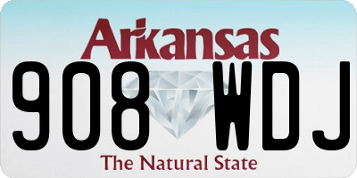 AR license plate 908WDJ