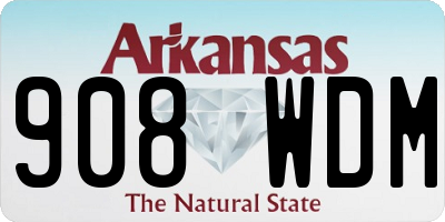 AR license plate 908WDM