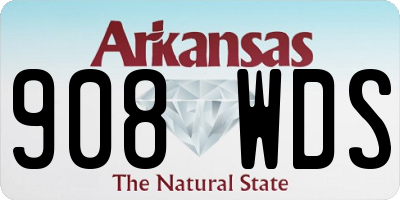 AR license plate 908WDS