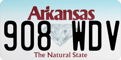 AR license plate 908WDV