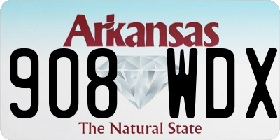 AR license plate 908WDX
