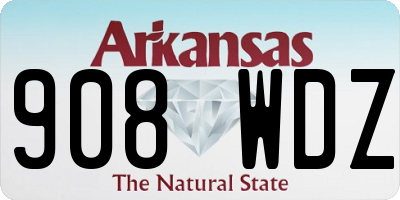 AR license plate 908WDZ
