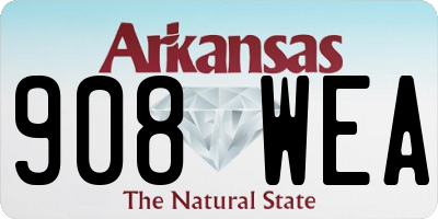 AR license plate 908WEA