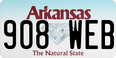 AR license plate 908WEB
