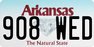 AR license plate 908WED