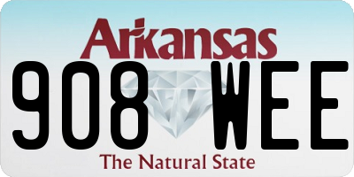 AR license plate 908WEE