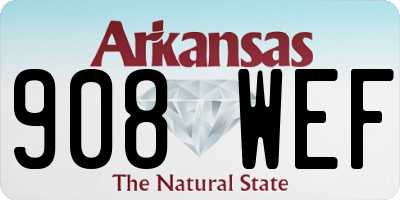 AR license plate 908WEF
