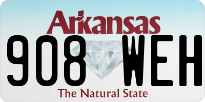 AR license plate 908WEH