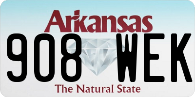AR license plate 908WEK