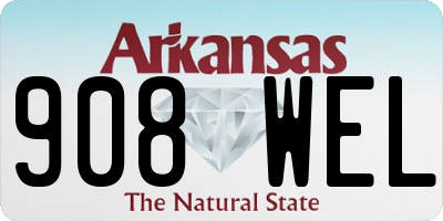 AR license plate 908WEL