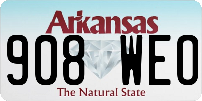 AR license plate 908WEO