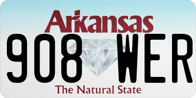 AR license plate 908WER