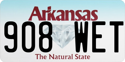 AR license plate 908WET